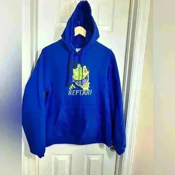 Nickelodeon Rugrats Reptar Blue Hoodie - Picture 1 of 11